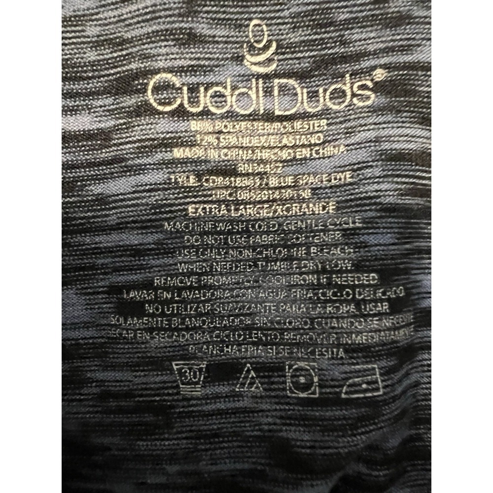 Vintage Cuddl Duds Womens Space Dye Thumbhole Long Sleeve Top XL - Picture 3 of 4
